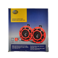 Hella Supertone Horn Kit 12V 300/500HZ Red (003399803 = 003399801)