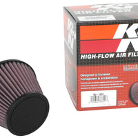 K&N Universal Clamp-On Air Filter 2.375in Flg ID x 5.21875in B OD x 3.5in T OD x 3.75in H