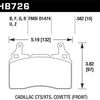 Hawk 2014 Cadillac CTS Vsport Performance Round Weights Front ER-1 Brake Pads