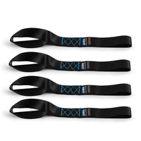 Borne Off-Road Soft Loop Tie-Down Straps (4-Pack) Black