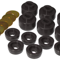 Prothane 07-14 Chevy Silverado Body Mount 12 Bushing Kit - Black