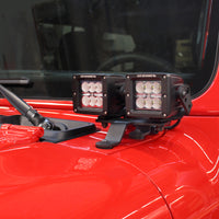 Go Rhino 18-20 Jeep Wrangler JL/JLU/Gladiator JT Light Mount - Two 3in Cubes