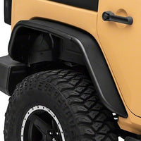 Officially Licensed Jeep 07-18 Jeep Wrangler JK Tubular Fender Flares w/ Jeep Logo- Rear