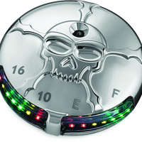 Kuryakyn Zombie Fuel & Battery Gauge Chrome