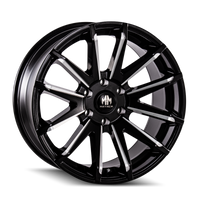 Mayhem 8109 Crossfire 20x9.5 / 6x139.7 BP / 18mm Offset / 106mm Hub Black w/ Milled Spokes Wheel