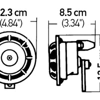 Hella Supertone Horn Set 24V 84w Black