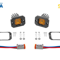 Diode Dynamics Stage Series C1 LED Pod - Yellow SAE Fog Flush ABL (Pair)