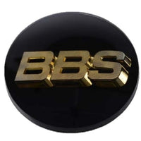 BBS Center Cap 70.6mm Black/Gold (4-tab) (56.24.120)