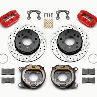 Wilwood Dynapro Lug Mount P/S P-B Kit Drilled-Red Small Ford 2.36in Off Bronco 5 x 5.50