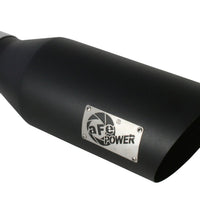 aFe MACHForce XP Exhausts Tips SS-304 EXH Tip 4In x 7Out x 18L Bolt-On (blk)