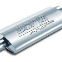 Borla Universal Center/Dual Oval 2.5in In/Dual 2.5in Out 19in x 4in x 9.5in Notched PRO-XS Muffler