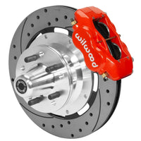 Wilwood Forged Dynalite Front Brake Kit 12.19in SRP Drilled/Slotted Rotor - Red