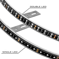 Oracle LED Illuminated Wheel Rings - Double LED - Red SEE WARRANTY