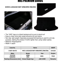 HKS GR86/BRZ (ZN8/ZD8) Luggage Mat