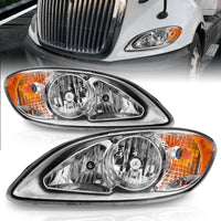 ANZO 2008-2016 International Prostar Crystal Headlights Chrome Housing