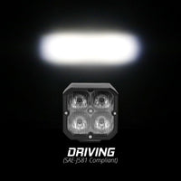 XK Glow Flush Mount XKchrome 20w LED Cube Light w/ RGB Accent Light Kit w/ Cntrlr- Driving Beam 2pc