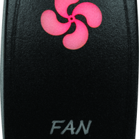 DragonFire Racing Lighted Switch Fan On/Off Red