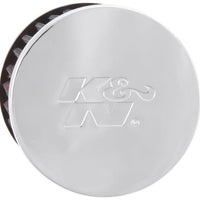 K&N Rubber Base Chrome Top Push-In Crankcase Vent Filter 3in OD x 2-1/2in H.