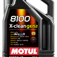 Motul 5L Synthetic Engine Oil 8100 X-CLEAN Gen 2 5W40