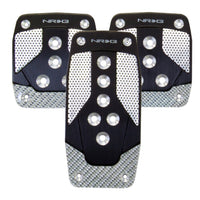 NRG Aluminum Sport Pedal M/T - Black w/Silver Carbon