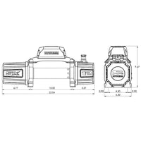 Superwinch 12000 LBS 12V DC 3/8in x 85ft Wire Rope SX 12000 Winch - Graphite