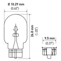 Hella Universal Clear T3.25 Incandescent 12V 3W Bulb (MOQ 10)