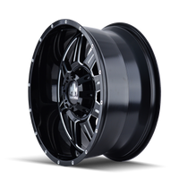 Mayhem 8100 Monstir 17x9 / 8x165.1 BP / -12mm Offset / 130.8mm Hub Black w/ Milled Spokes Wheel