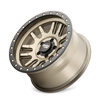 Dirty Life 9309 Canyon Pro 17x9/5x127 BP/-12mm Offset/71.5mm Hub Satin Gold Wheel - Beadlock