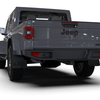 Rally Armor 19-24 Jeep JT Gladiator (Mojave/Rubicon) Black Mud Flap w/Army Green Logo