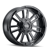 Mayhem 8115 Apollo 20x9 / 5x139.7 BP / 0mm Offset / 110mm Hub Black w/ Milled Spokes Wheel