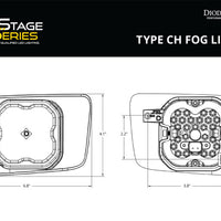 Diode Dynamics SS3 Type CH Fog Light Mounting Kit