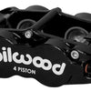 Wilwood Caliper Forged Narrow Superlite FNSL4R-DS Dust Seal 1.12/1.12 1.10in Rotor Width - Black