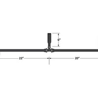 Fleece Performance Universal Pre-Formed 5/8in ID Hose w/ 90 Deg. Ends/1in ID T-Fitting