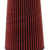 K&N Universal Air Filter Chrome Round Tapered Red - 4in Flange ID x 1.125in Flange Length x 9.5in H