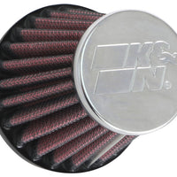 K&N Universal Round Tapered Chrome Filter 1.563in Flange ID x 3in Base OD x 2in Top OD x 3in H