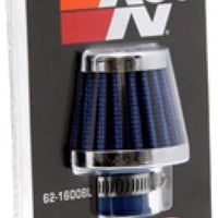 K&N 2in Base OD x .375in Flange ID x 1.75in H Rubber Base Crankcase Vent Filter - Blue