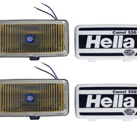 Hella 550 Series 55W 12V H3 Fog Lamp Kit - Amber