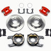 Wilwood D154 P/S Park Brake Kit Red Big Ford 2.36in Offset