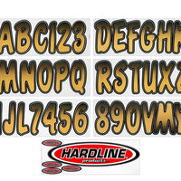 Hardline Boat Lettering Registration Kit 3 in. - 200 Beige/Black