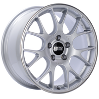 BBS CH-R 18x9 5x120 ET44 Brilliant Silver Polished Rim Protector Wheel -82mm PFS/Clip Required