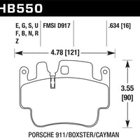 Hawk 04-05 Porsche 911 3.6L 40th Anniversary Edition Front ER-1 Brake Pads