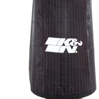 K&N Universal Round Tapered Filter Wrap - Black - 6in Base ID x 4.625in Top ID x 9in Height