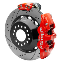 Wilwood Narrow Superlite 4R Rear P-Brk Kit AERO4 14in Rotor Big Ford New Style 2.5in Off - SRP Red