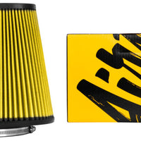 Airaid Universal Air Filter -Cone 6in FLG x 9-1/2x7-1/2in B x 6-3/8x3-3/4inTx 9-1/2in H - Synthaflow