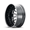 Mayhem 8107D Cogent Dually 22x8.25 / 8x200 BP / -192mm Offset / 142mm Hub Blk w/ Milled Spokes Wheel