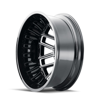 Mayhem 8107D Cogent Dually 20x8.25/8x165.1 BP/-192mm Offset/121.3mm Hub Black w/ Milled Spokes Wheel