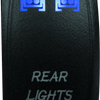 DragonFire Racing Lighted Switch Rear Light On/Off Blue