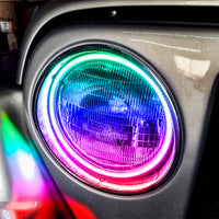 Oracle Jeep Wrangler TJ 97-06 LED Waterproof Halo Kit - ColorSHIFT w/ Simple Controller SEE WARRANTY