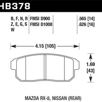 Hawk 08-11 Mazda RX-8 1.3L 40th Anniversary Edition Rear ER-1 Brake Pads