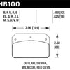 Hawk Wilwood Dynalite/Outlaw/Sierra Caliper DTC-70 Brake Pads